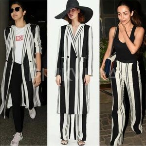 COPY - Zara blk/ecru striped jacket NWT sz Small